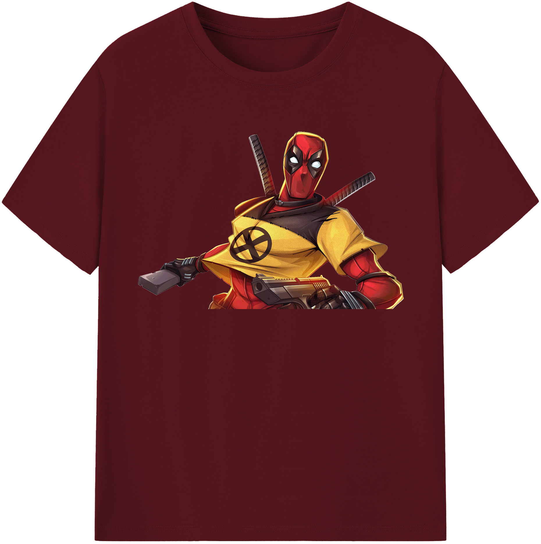 （画像用） Deadpool デッドプール 綿100％半袖Tシャツ（フロントプリント）